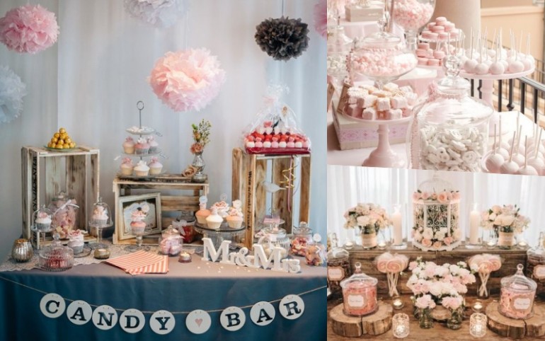Cele mai frumoase Candy Bar-uri la nuntă: 12 poze delicioase