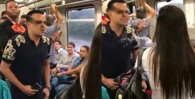 Un bărbat înșelat de nevastă „i-a cântat o serenadă” acesteia în metrou, de față cu toată lumea! 